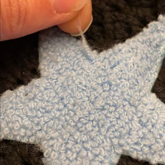 Zoe Karssen blue star patch black knit sweater small - Picture 8 of 10